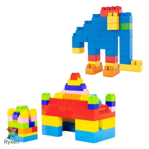 Zestaw Klocki Konstrukcyjne Przestrzenne Kolorowe 100 el. LEAN TOYS