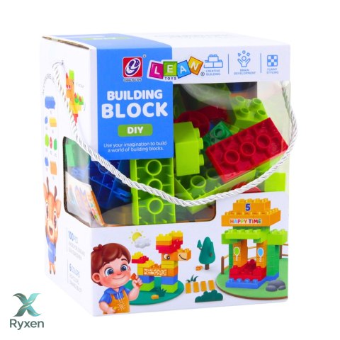 Zestaw Klocki Konstrukcyjne Przestrzenne Kolorowe 100 el. LEAN TOYS