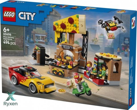 Klocki city 60496 dostawa pizzy z pojazdami LEGO