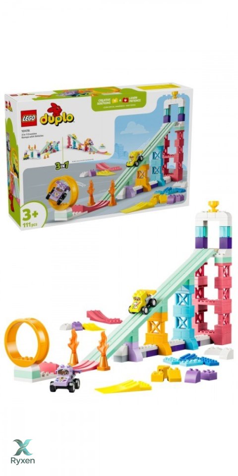 Klocki duplo 10478 kreatywne rampy 3 w 1 z pojazdami LEGO