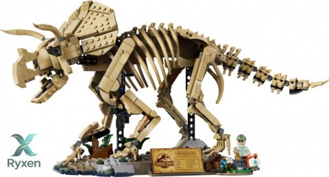Klocki jurassic world 77985 szkielety dinozaurów: triceratops LEGO