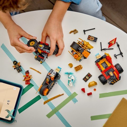 Klocki ninjago 71864 wielofunkcyjne pojazdy kaia i colea LEGO