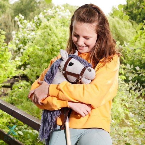 Koń na kiju hobby horse hoppihorse a3 szary, maść siwa TOOTINY