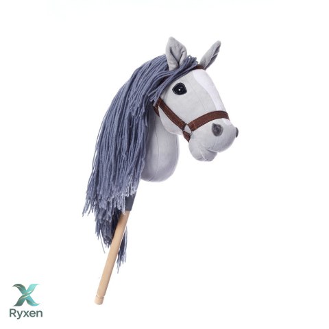 Koń na kiju hobby horse hoppihorse a3 szary, maść siwa TOOTINY
