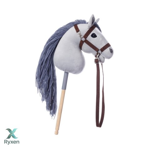 Koń na kiju hobby horse hoppihorse a3 szary, maść siwa TOOTINY
