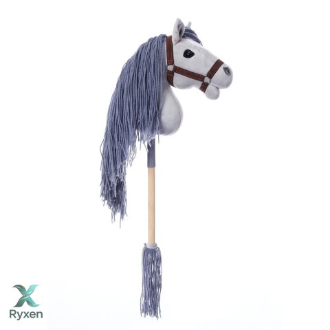 Koń na kiju hobby horse hoppihorse a3 szary, maść siwa TOOTINY