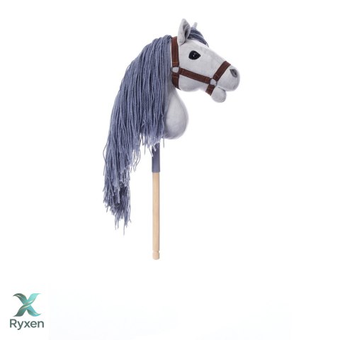 Koń na kiju hobby horse hoppihorse a3 szary, maść siwa TOOTINY