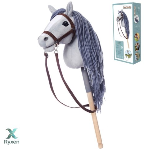 Koń na kiju hobby horse hoppihorse a4 szary, maść siwa TOOTINY