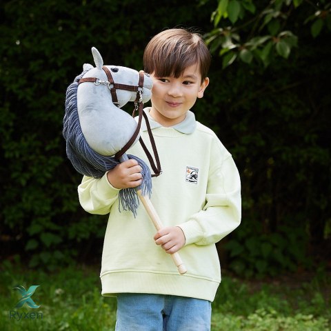 Koń na kiju hobby horse hoppihorse a4 szary, maść siwa TOOTINY
