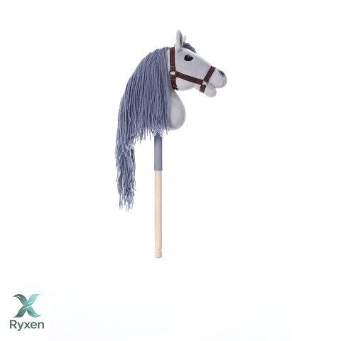 Koń na kiju hobby horse hoppihorse a4 szary, maść siwa TOOTINY