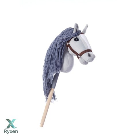 Koń na kiju hobby horse hoppihorse a4 szary, maść siwa TOOTINY