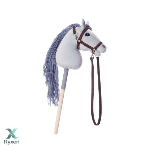 Koń na kiju hobby horse hoppihorse a4 szary, maść siwa TOOTINY