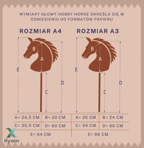 Koń na kiju hobby horse hoppihorse a4 szary, maść siwa TOOTINY