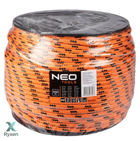 Linka pleciona polipropylenowa fi 10, 200 m NEO TOOLS