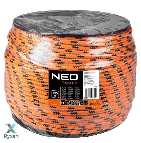 Linka pleciona polipropylenowa fi 12, 130 m NEO TOOLS