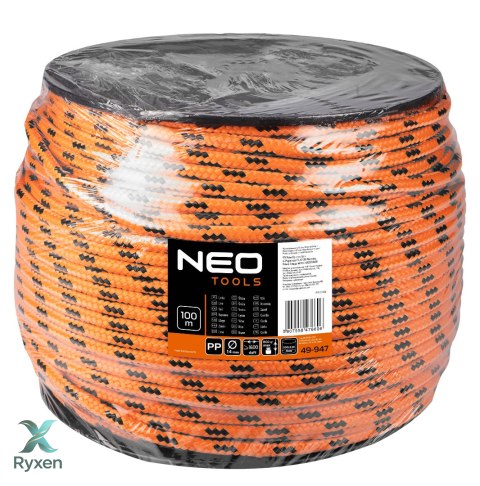 Linka pleciona polipropylenowa fi 14, 100 m NEO TOOLS