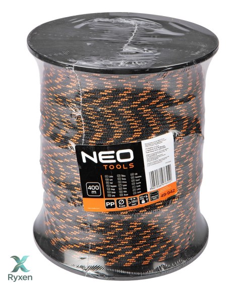 Linka pleciona polipropylenowa fi 4, 400 m NEO TOOLS