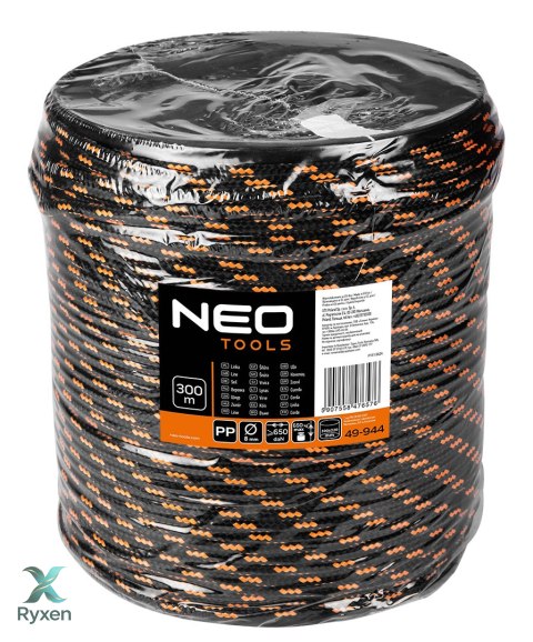 Linka pleciona polipropylenowa fi 8, 300 m NEO TOOLS
