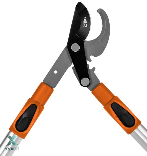 Sekator do gałęzi by-pass 665 mm, zakres do 42 mm, przekładnia, teleskopowe uchwyty NEO TOOLS