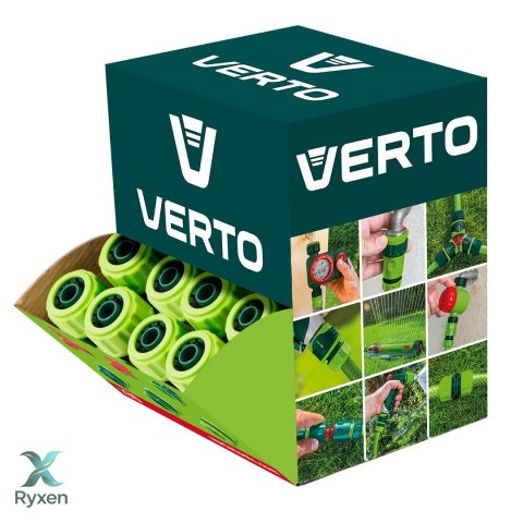 Złączka przelotowa 1/2", jednomateriałowa, 30 szt. VERTO