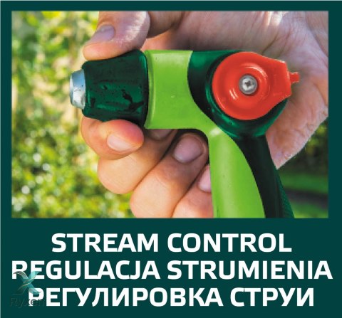 Zraszacz pistoletowy regulowany z płynna regulacją strumienia VERTO