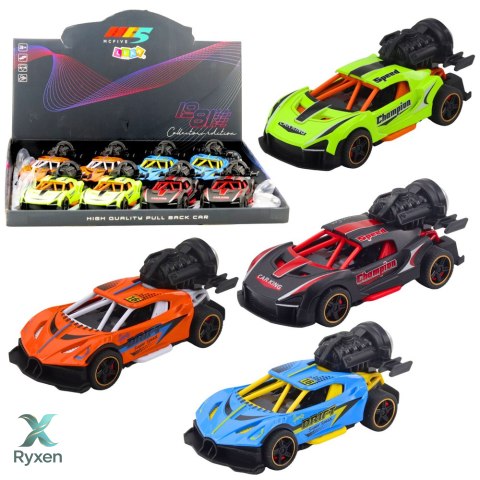 Autko Sportowe Z Napędem Światła Dźwięki Efekt Dymny Mix LEAN TOYS