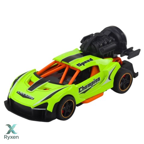 Autko Sportowe Z Napędem Światła Dźwięki Efekt Dymny Mix LEAN TOYS