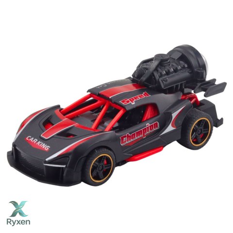 Autko Sportowe Z Napędem Światła Dźwięki Efekt Dymny Mix LEAN TOYS