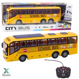 Autobus Zdalnie Sterowany RC Szkolny 1:30 Światła Żółty LEAN TOYS