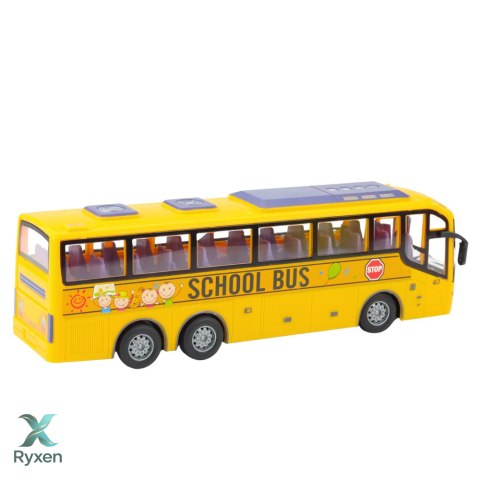 Autobus Zdalnie Sterowany RC Szkolny 1:30 Światła Żółty LEAN TOYS