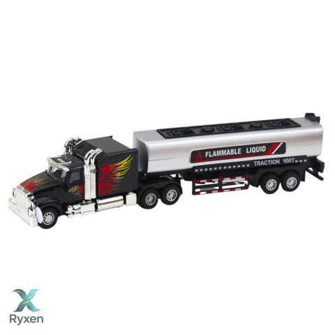 Ciężarówka Cysterna Transport Drewna Napęd Pull-Back Światła Dźwięki 1:36 LEAN TOYS