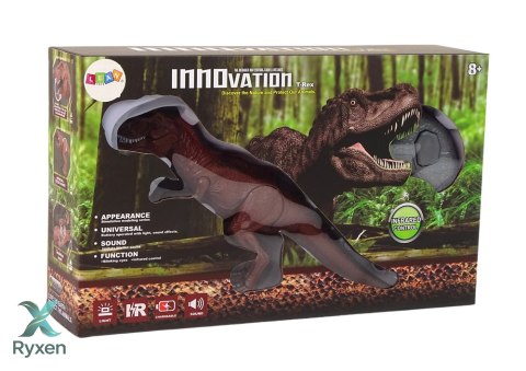 Dinozaur Na Baterie Tyranozaur Rex Zdalnie Sterowany Dźwięk LEAN TOYS