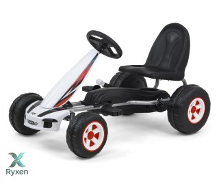 Gokart na pedały viper biało-czarny MILLY MALLY