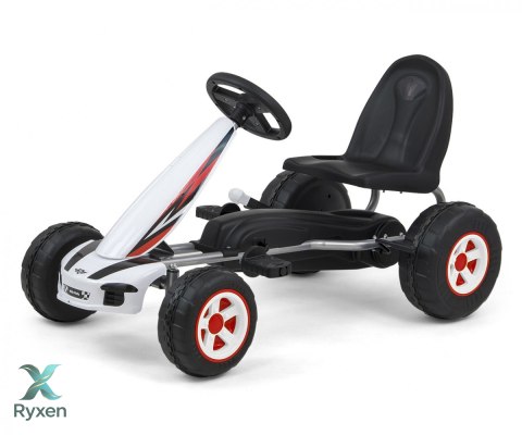 Gokart na pedały viper biało-czarny MILLY MALLY