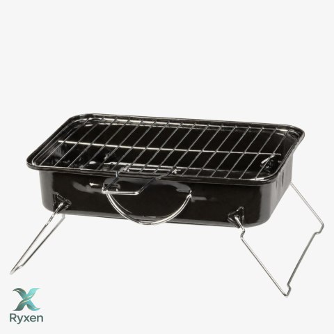 Grill węglowy przenośny, stalowy, do ogrodu i na taras, 37x27x17 cm KAMAI STRENDPRO