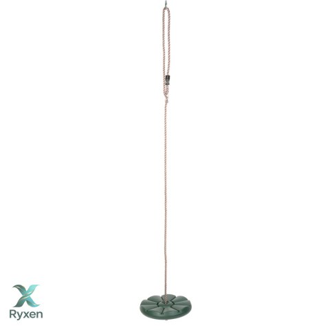 Huśtawka dziecięca okrągła plastikowa na linie, zielona, śr. 28 cm, maks. 90 kg, do ogrodu KAMAI STRENDPRO