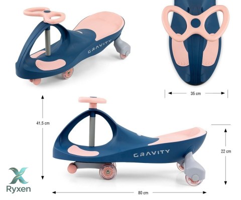 Jeździk grawitacyjny gravity granatowo-różowy MILLY MALLY