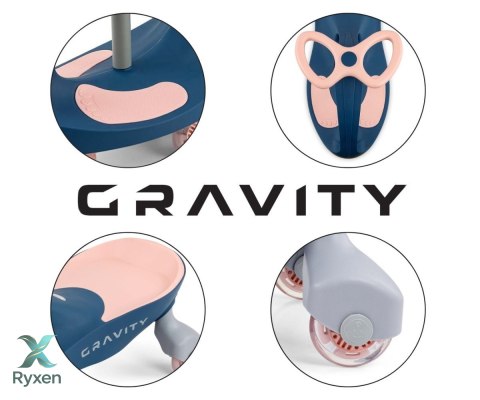 Jeździk grawitacyjny gravity granatowo-różowy MILLY MALLY