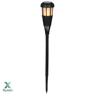 Lampa ogrodowa solarna, czarna, 6x LED, wbijana, ciepła biała, 7,5x51 cm KAMAI STRENDPRO