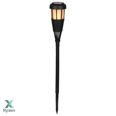 Lampa ogrodowa solarna, czarna, 6x LED, wbijana, ciepła biała, 7,5x51 cm KAMAI STRENDPRO