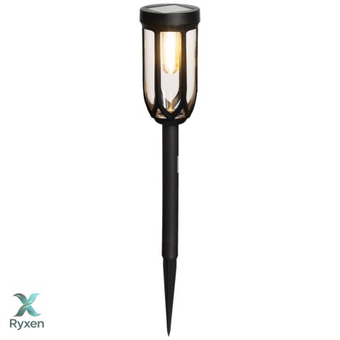 Lampa ogrodowa solarna, czarna LED, zapikowa, IP44, 7,5x42 cm KAMAI STRENDPRO