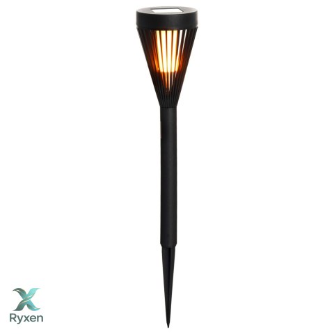 Lampa ogrodowa solarna pochodnia, wbijana, ciepła biała, IP44, 7,5x39,5 cm KAMAI STRENDPRO