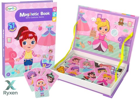 Magnetyczna Układanka Książka Przebieralnia Kostiumy LEAN TOYS