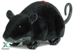 Mysz Zdalnie Sterowana Pilotem R/C Na Kółkach Duża Czarna LEAN TOYS