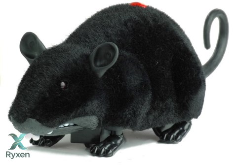 Mysz Zdalnie Sterowana Pilotem R/C Na Kółkach Duża Czarna LEAN TOYS
