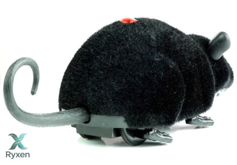 Mysz Zdalnie Sterowana Pilotem R/C Na Kółkach Duża Czarna LEAN TOYS