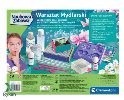 Naukowa Zabawa Zestaw Warsztat Mydlarski Język Polski Clementoni 50888 CLEMENTONI
