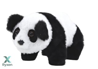 Panda Interaktywna Pluszowa W Transporterze Różowy Niebieski LEAN TOYS