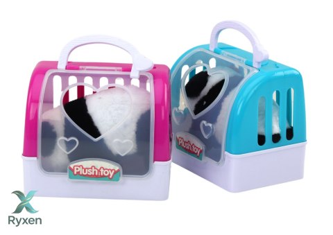 Panda Interaktywna Pluszowa W Transporterze Różowy Niebieski LEAN TOYS