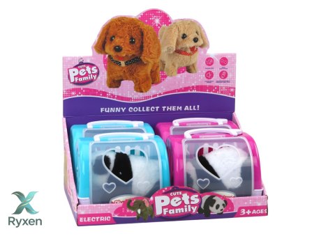 Panda Interaktywna Pluszowa W Transporterze Różowy Niebieski LEAN TOYS